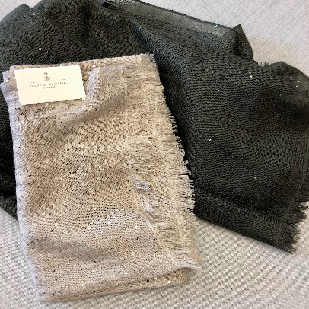 CUCINELLI Schal PAILLETTEN